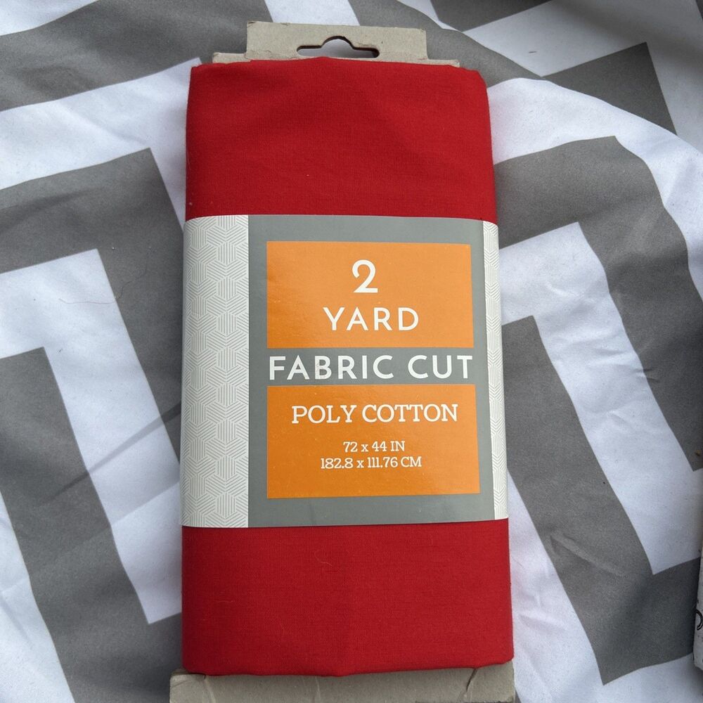 Shason Textile Poly Cotton (4Yards Cut)x44" Quilting Precut Fabric Red
